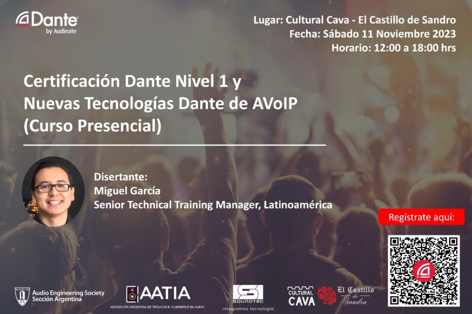 Certificación Dante Nivel 1 y Nuevas tecnologias Dante de AVoIP